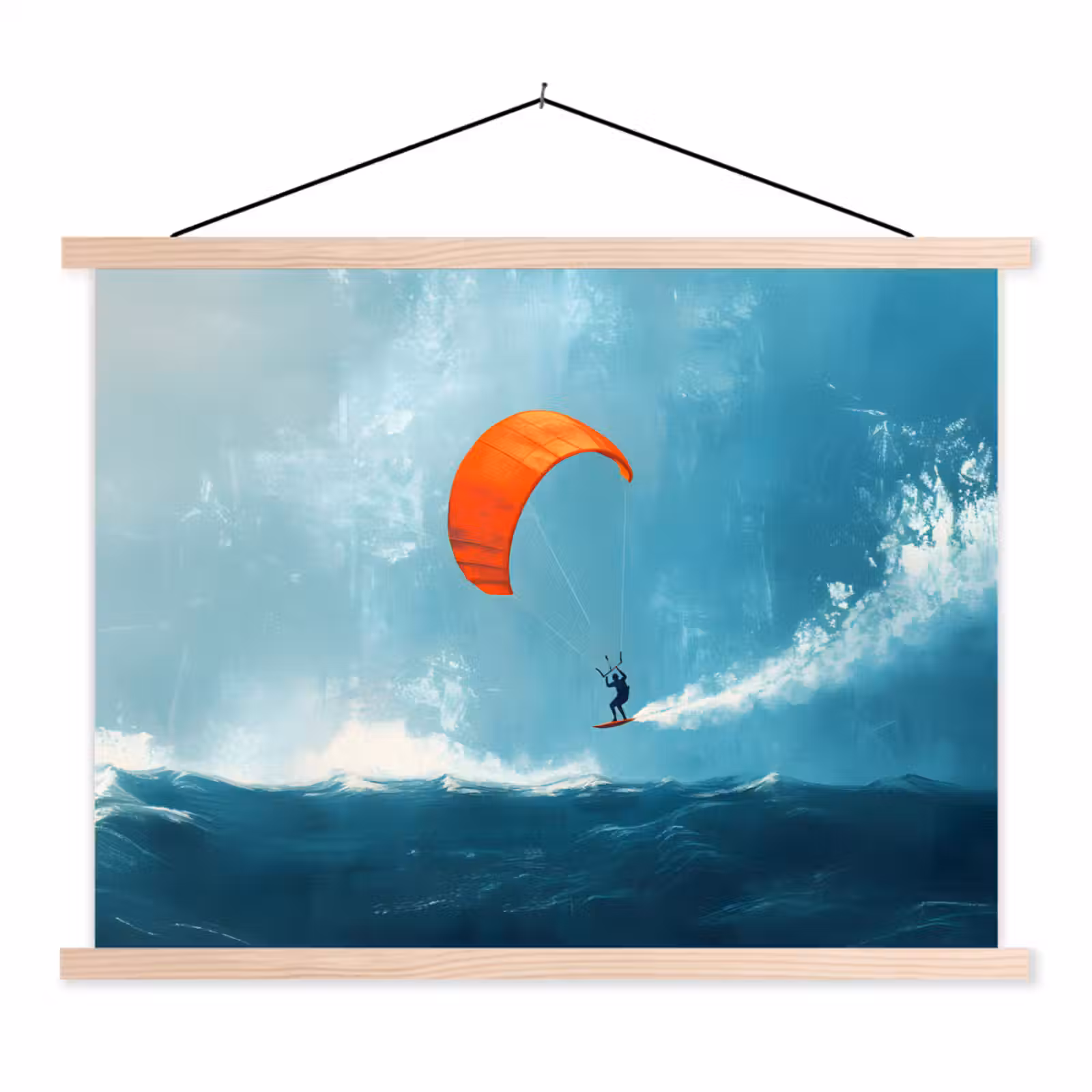 Schoolplaat - Kitesurfer - Oranje - Zee - Lucht — 1