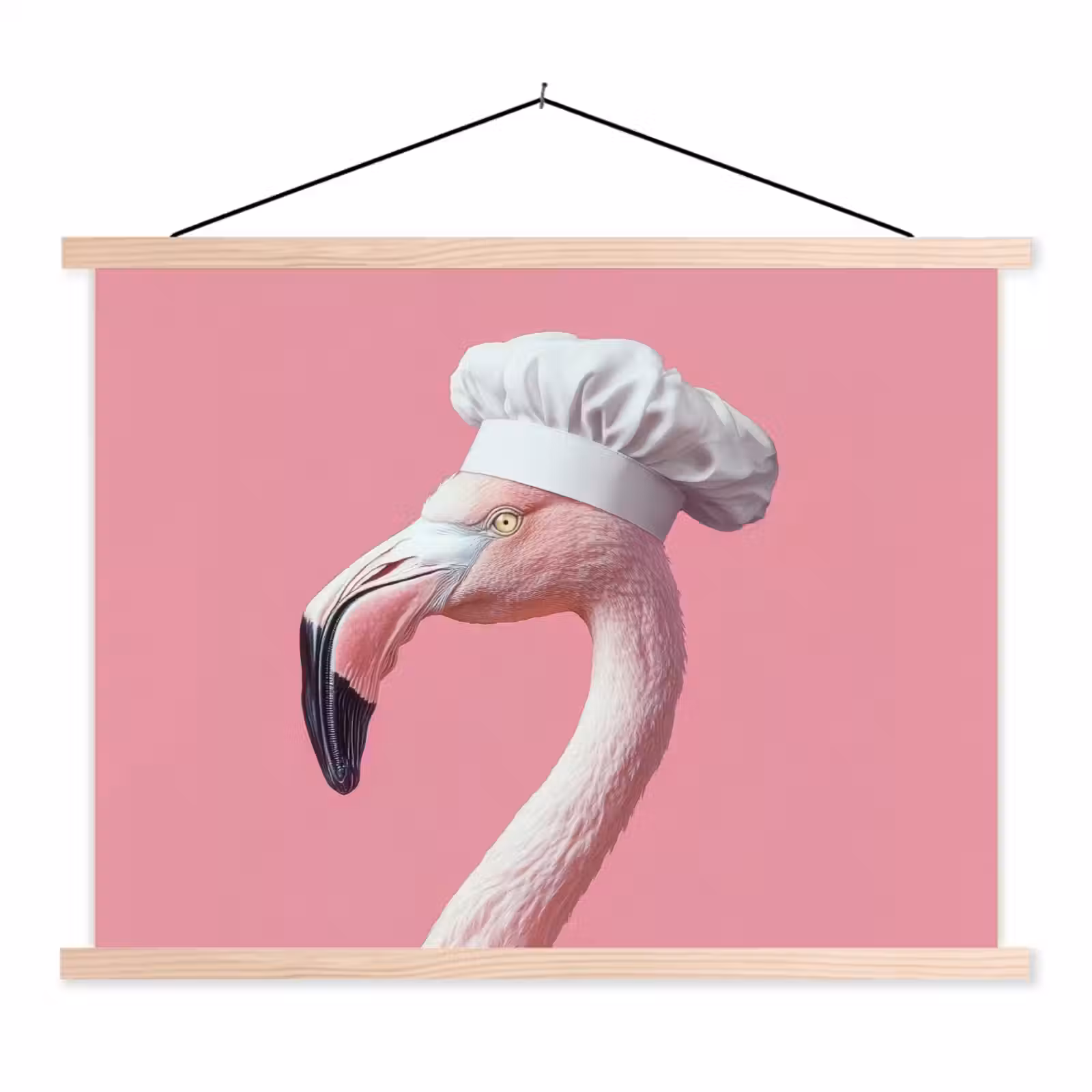 Schoolplaat - Flamingo - Roze - Koksmuts - Vogel — 1