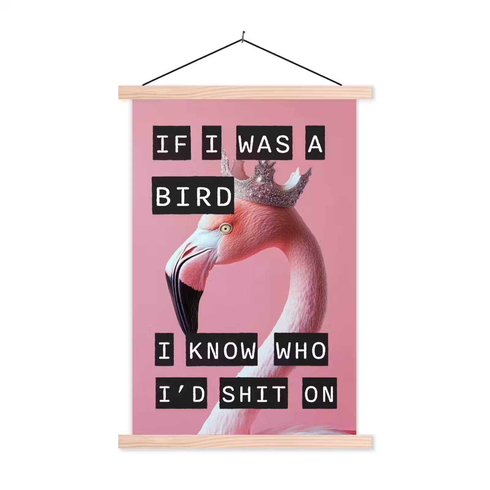 Schoolplaat - Flamingo - Roze - Vogel - Decoratie — 1
