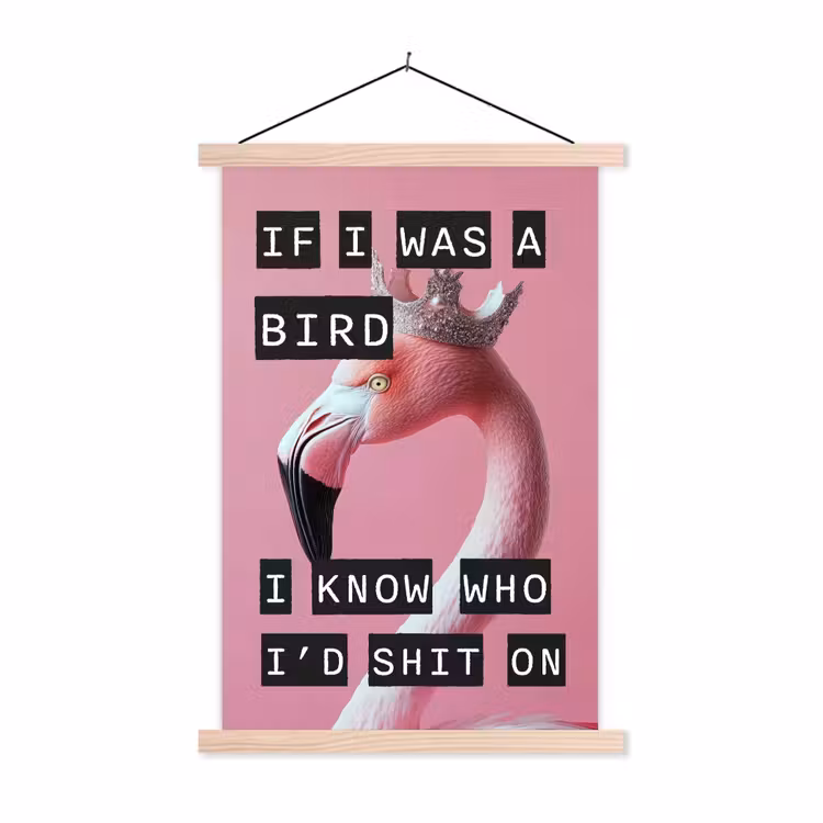 Schoolplaat - Flamingo - Roze - Vogel - Decoratie — 1