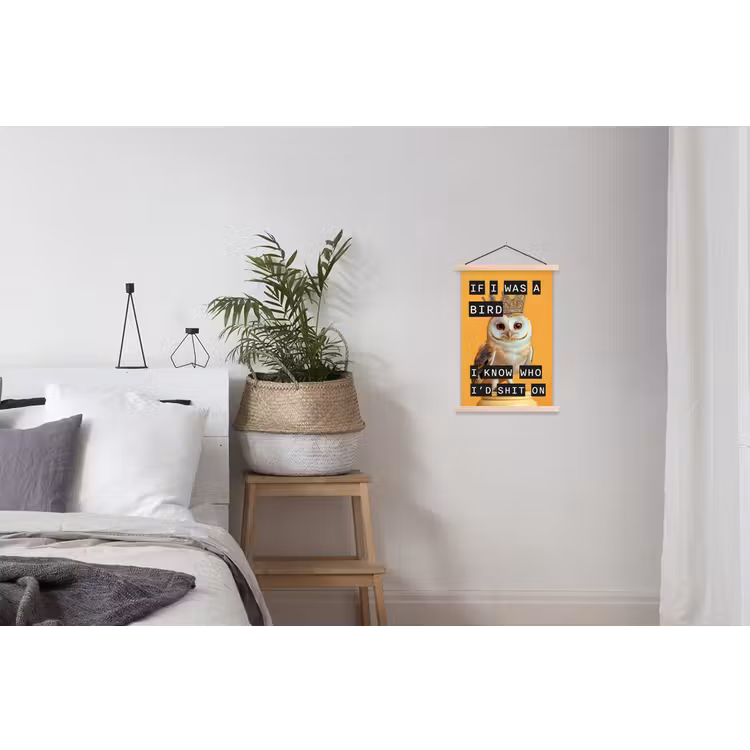 Schoolplaat - Geel - Uil - Vogel - Decoratie — 2