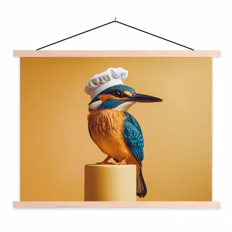 Schoolplaat - Ijsvogel - Pilaar - Koksmuts - Vogel — 1