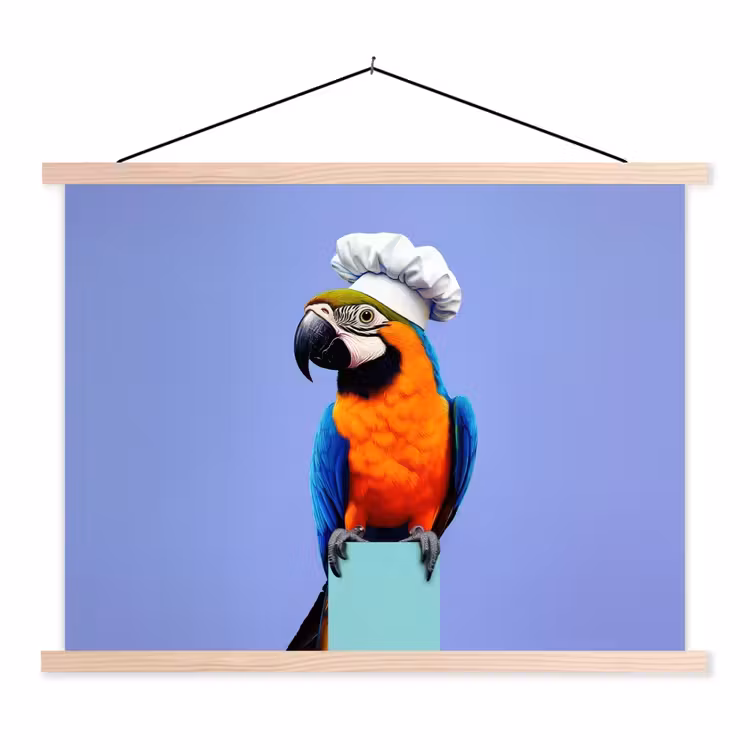Schoolplaat - Papegaai - Koksmuts - Vogel - Leuk — 1