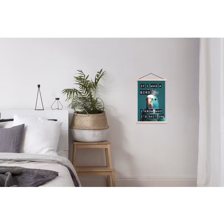 Schoolplaat - Parkiet - Turquoise - Quotes - Decoratie — 2