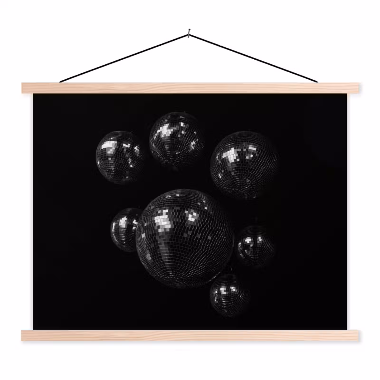 Schoolplaat - Discoballen - Minimalistisch - Zwart — 1