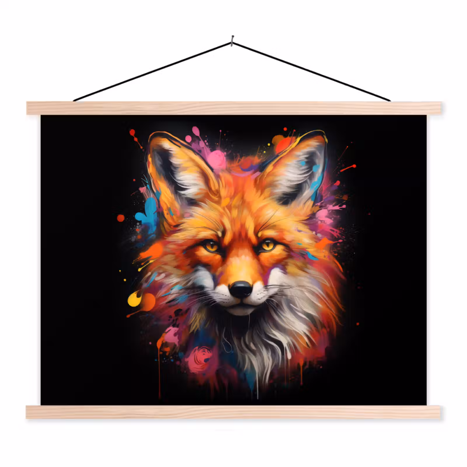 Schoolplaat - Graffiti - Vos - Zwart - Pop art — 1