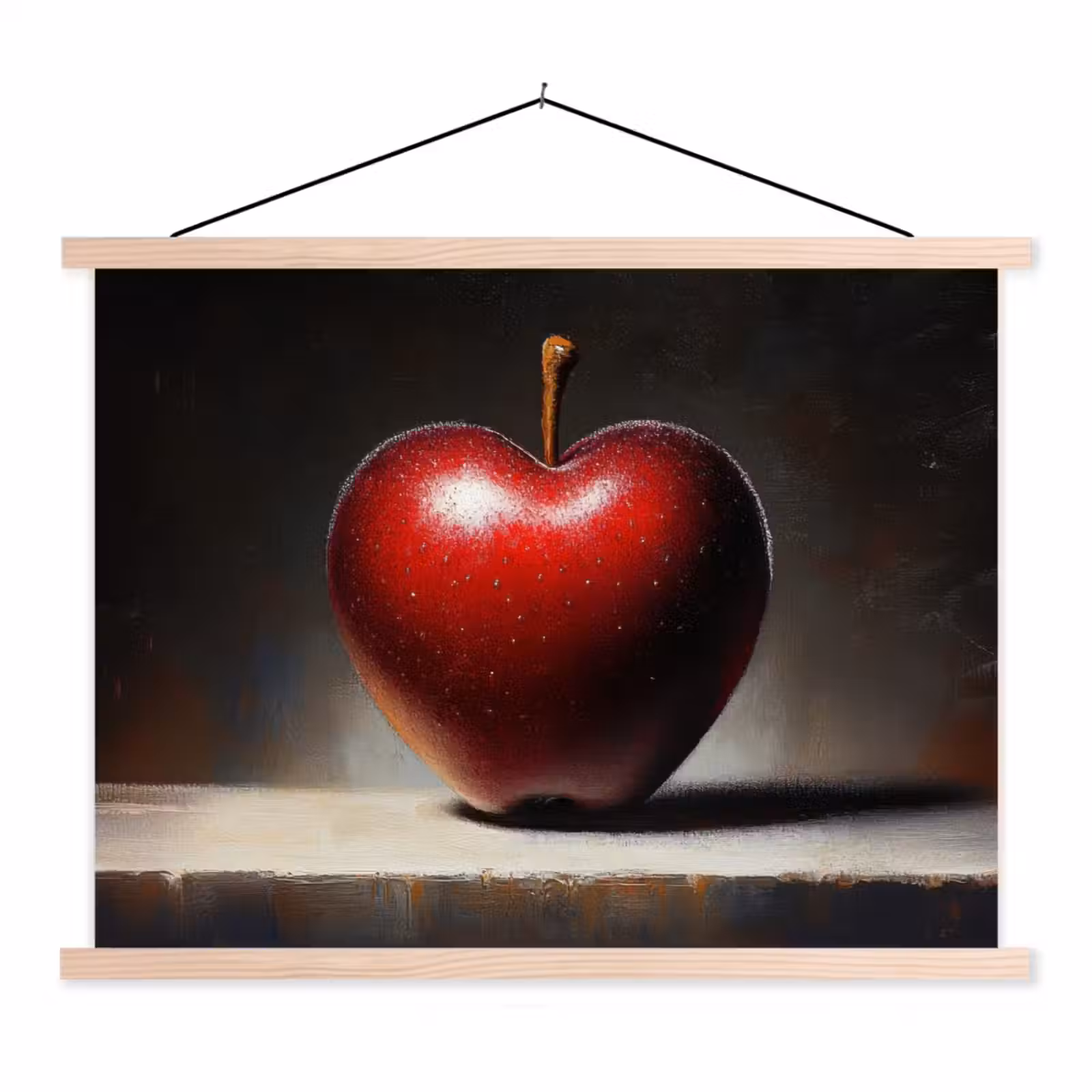 Schoolplaat - Apple - Hart - Rood — 1