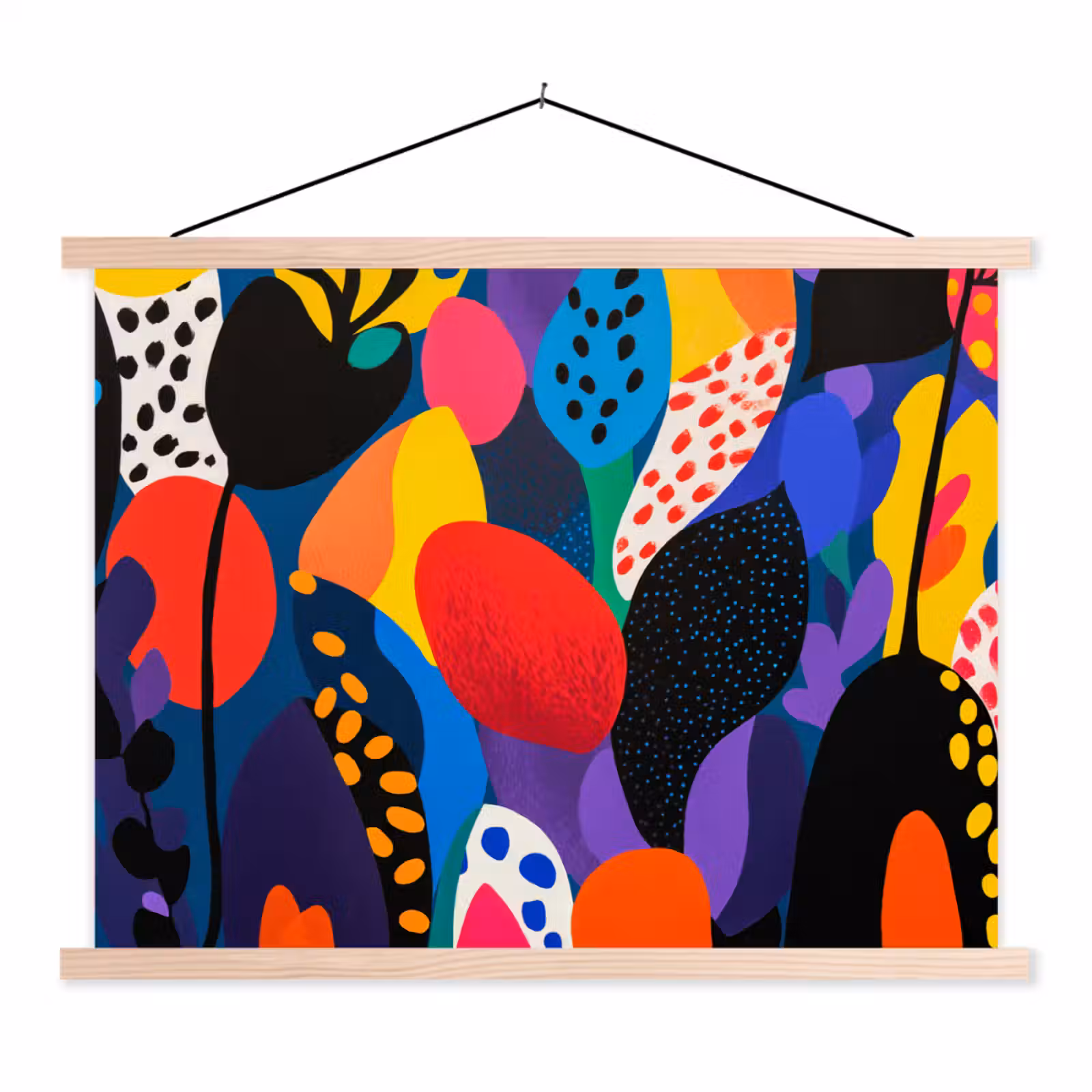 Schoolplaat - Bloemen - Bladeren - Abstract - Rood — 1