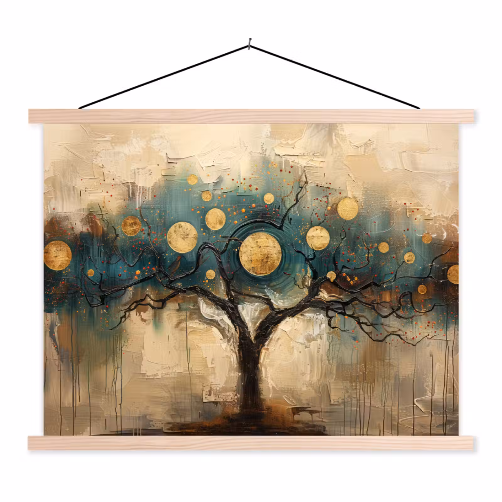 Schoolplaat - Boom - Kunst - Maan - Watercolor — 1