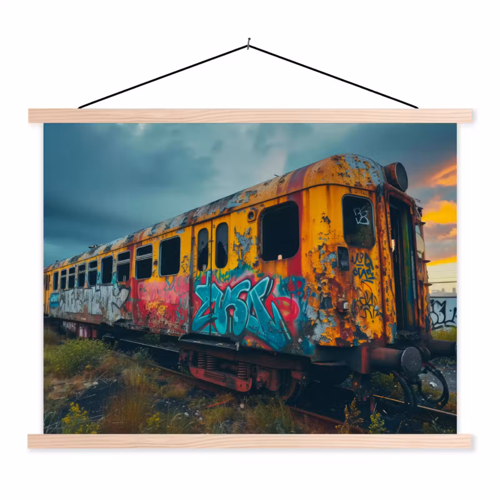 Schoolplaat - Graffiti - Trein - Street art - Verlaten — 1