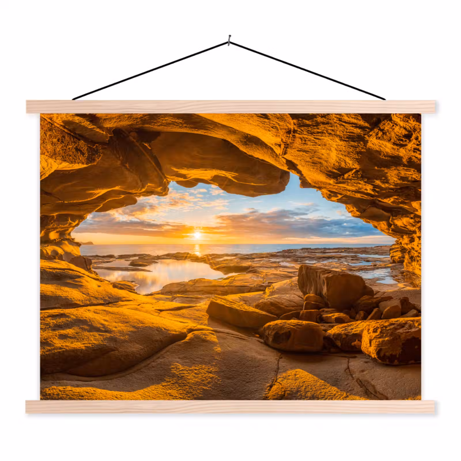 Schoolplaat - Grot - Zee - Horizon - Zonsondergang — 1