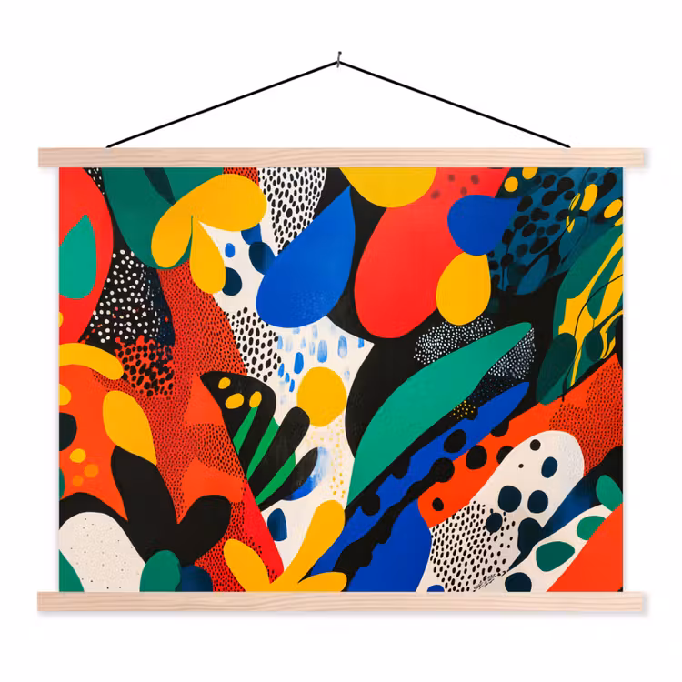 Schoolplaat - Abstract - Planten - Vormen - Kleurrijk — 1