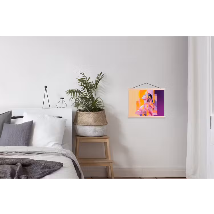 Schoolplaat - Abstract - Portret - Vrouw - Kleurrijk — 2