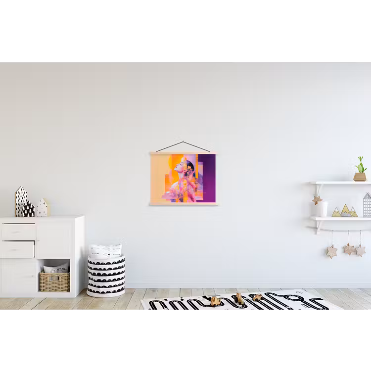 Schoolplaat - Abstract - Portret - Vrouw - Kleurrijk — 3