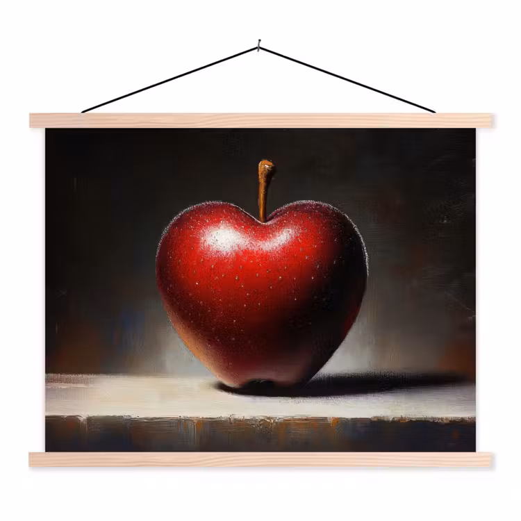 Schoolplaat - Apple - Hart - Rood — 1