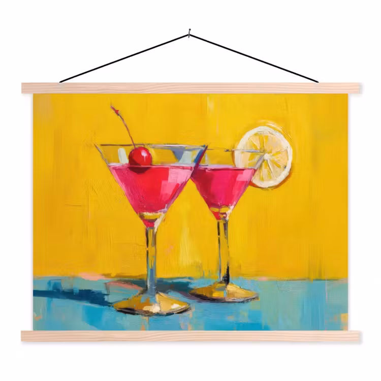 Schoolplaat - Glazen - Cocktail - Citroen - Kers — 1