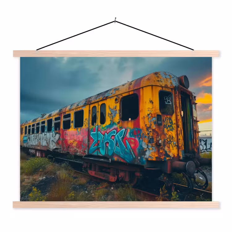 Schoolplaat - Graffiti - Trein - Street art - Verlaten — 1