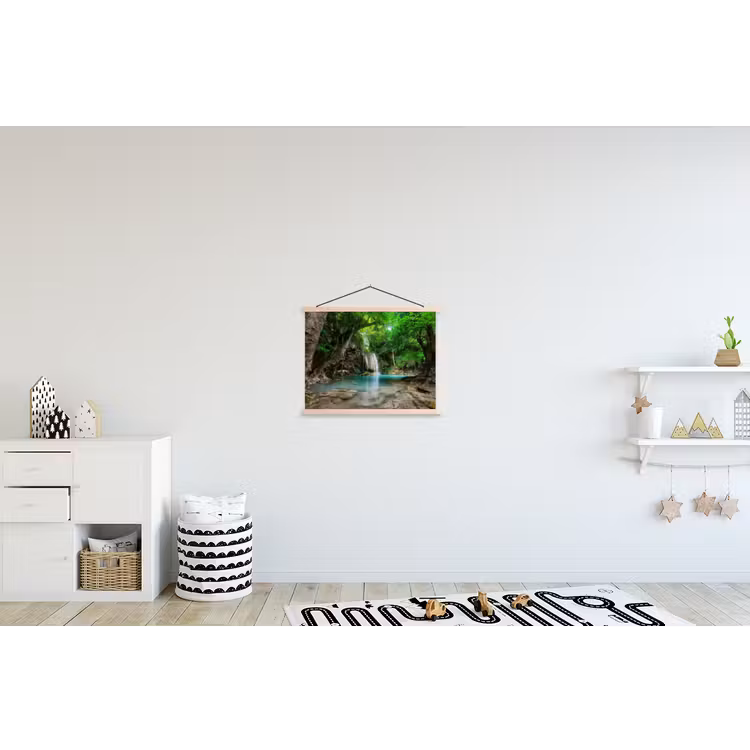Schoolplaat - Jungle - Waterval - Planten - Water - Natuur — 3