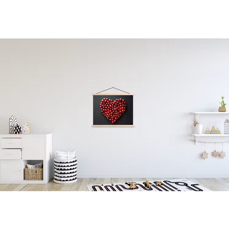 Schoolplaat - Kersen - Hart - Rood - Zwart — 3