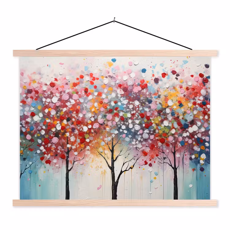 Schoolplaat - Kunst - Bomen - Natuur - Acryl — 1