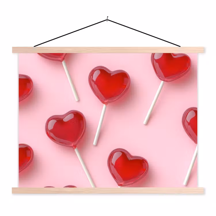 Schoolplaat - Lollies - Hartjes - Roze — 1