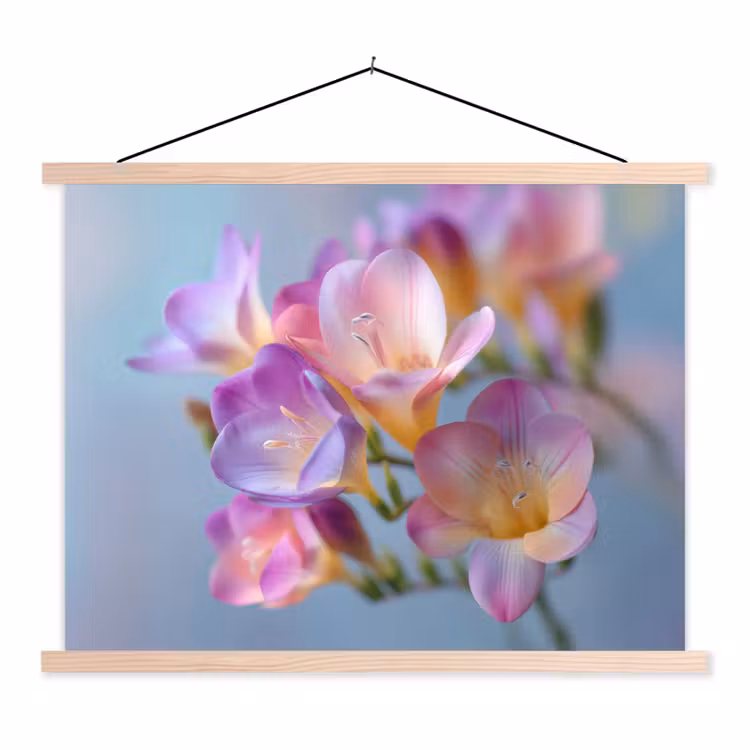 Schoolplaat - Bloemen - Paars - Overloop - Meeldraden — 1