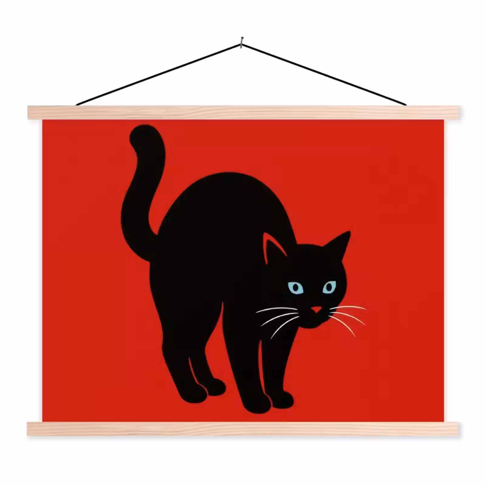 Schoolplaat - Kat - Zwart - Staart — 1