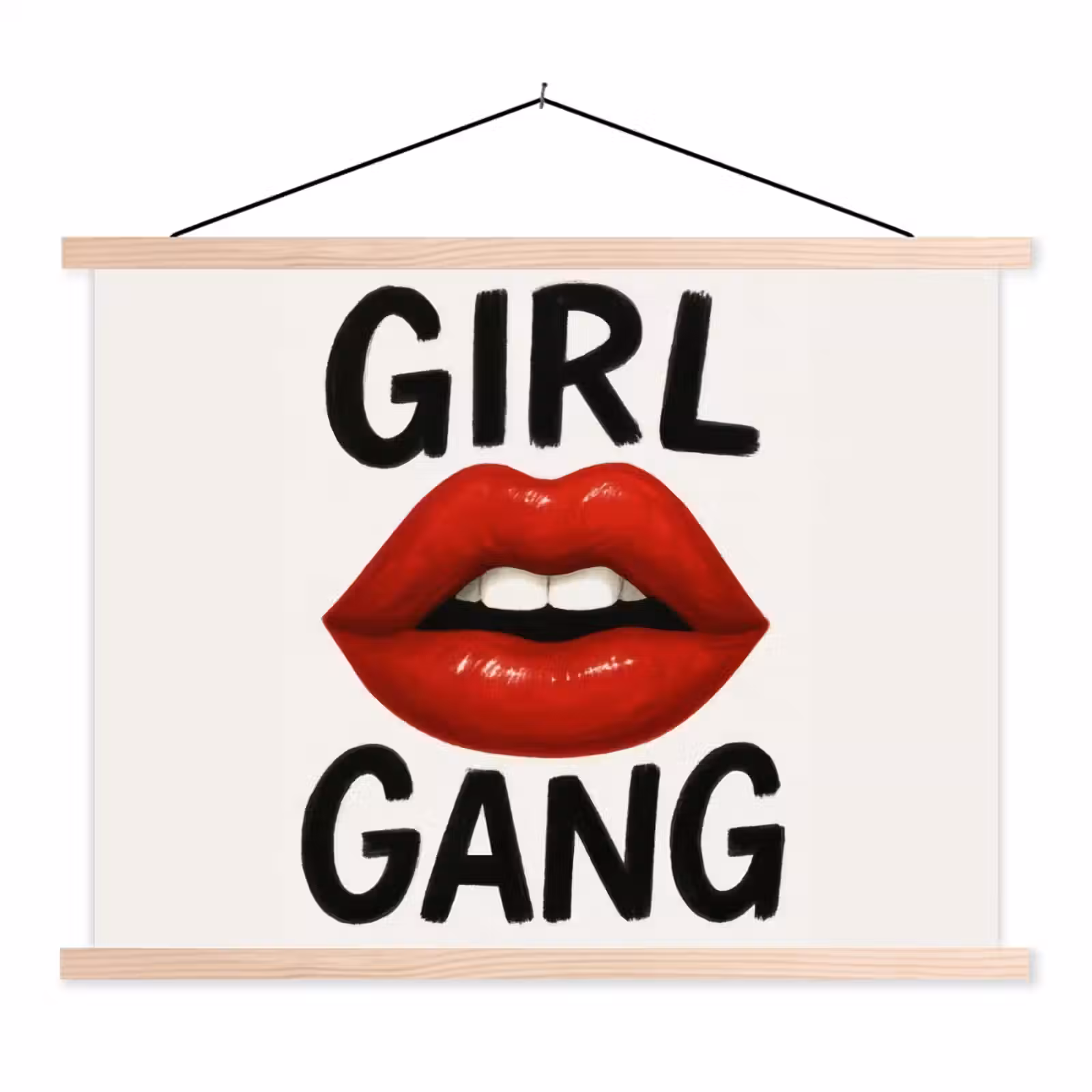 Schoolplaat - Lip - Girl - Rood - Letters — 1