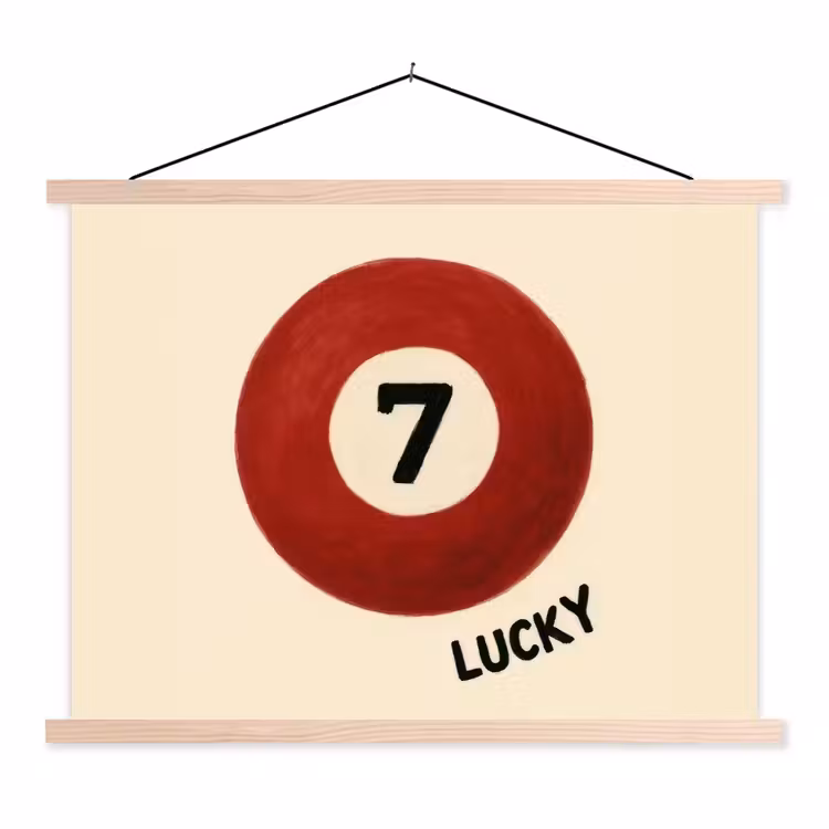 Schoolplaat - Cirkel - Zeven - Lucky - Rood — 1
