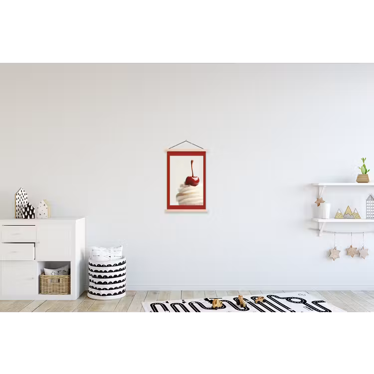 Schoolplaat - Cupcake - Kers - Rood — 3