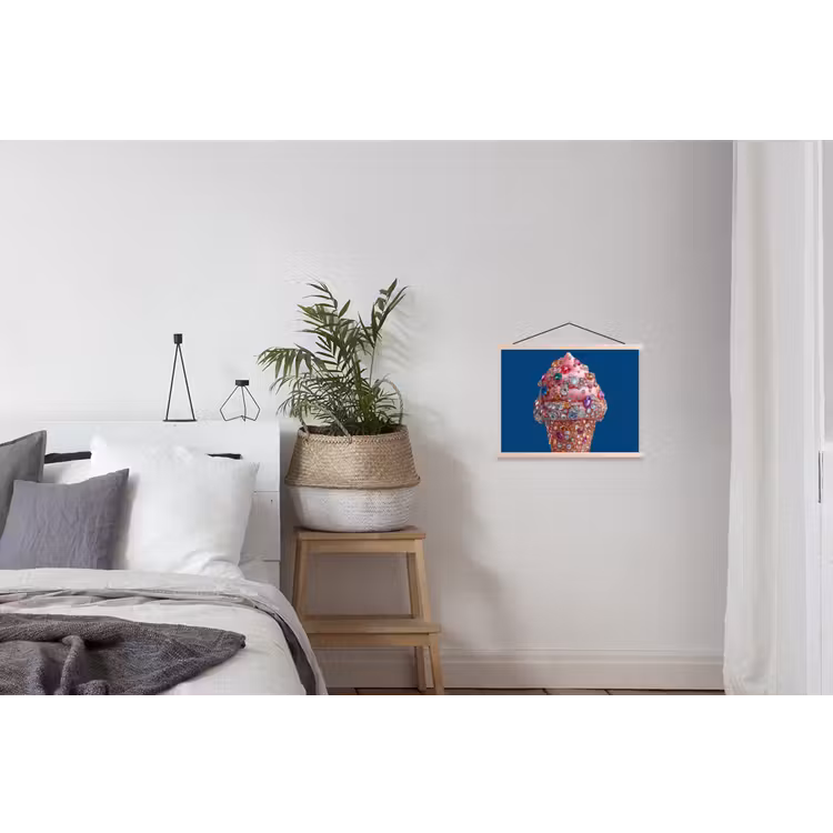Schoolplaat - Ijsje - Hoorntje - Steentjes - Blauw — 2