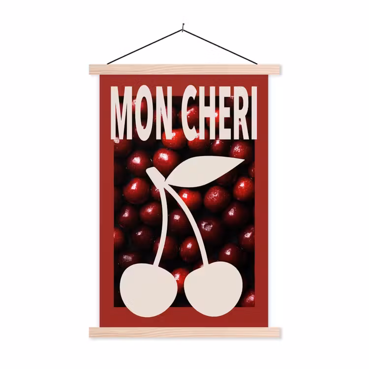 Schoolplaat - Kersen - Illustratie - Rood — 1