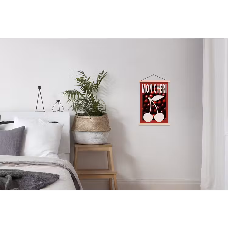 Schoolplaat - Kersen - Illustratie - Rood — 2
