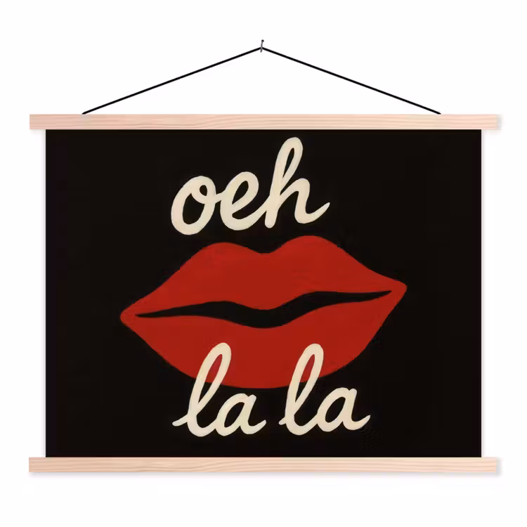 Schoolplaat - Lip - Rood - Quote — 1