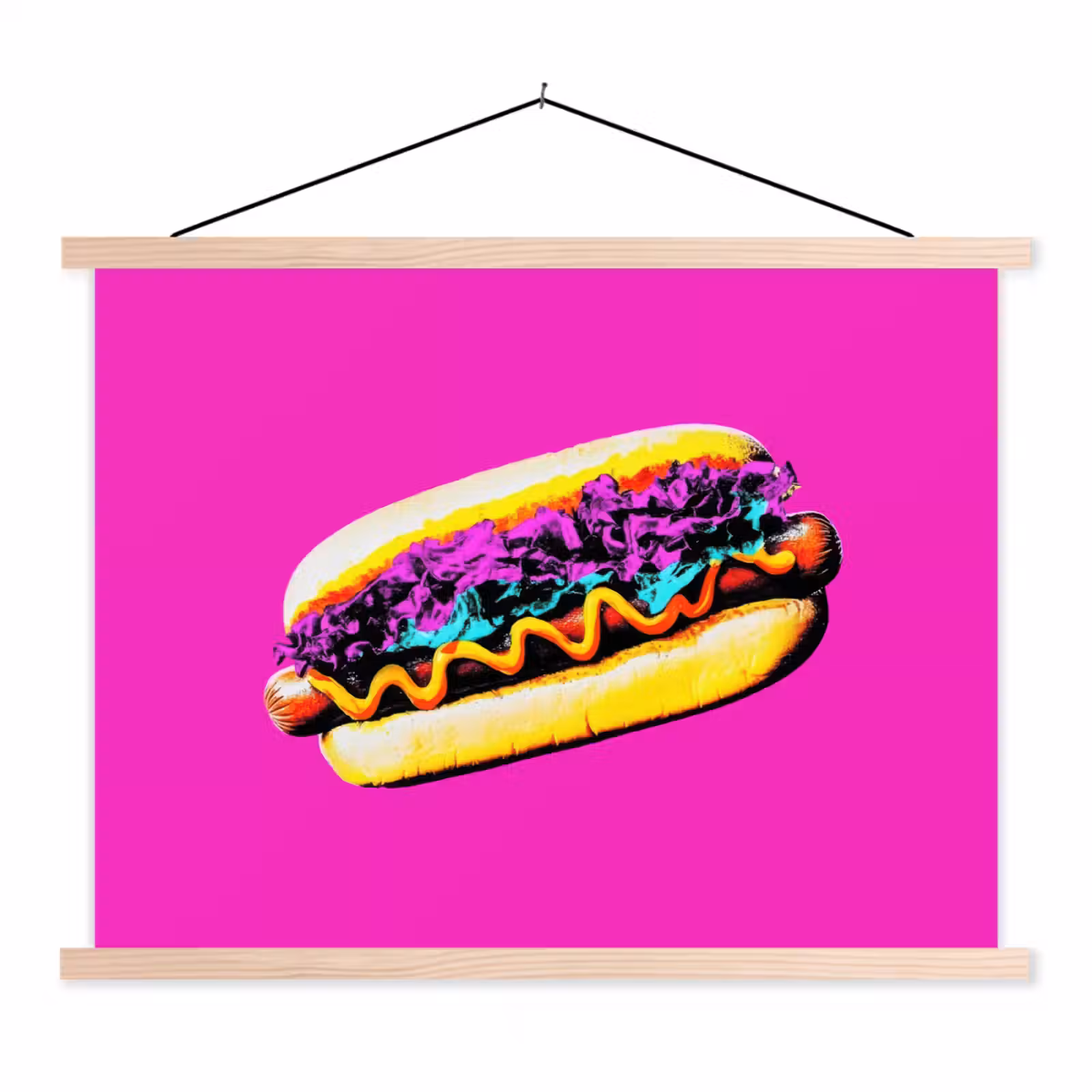 Schoolplaat - Hotdog - Roze - Retro — 1