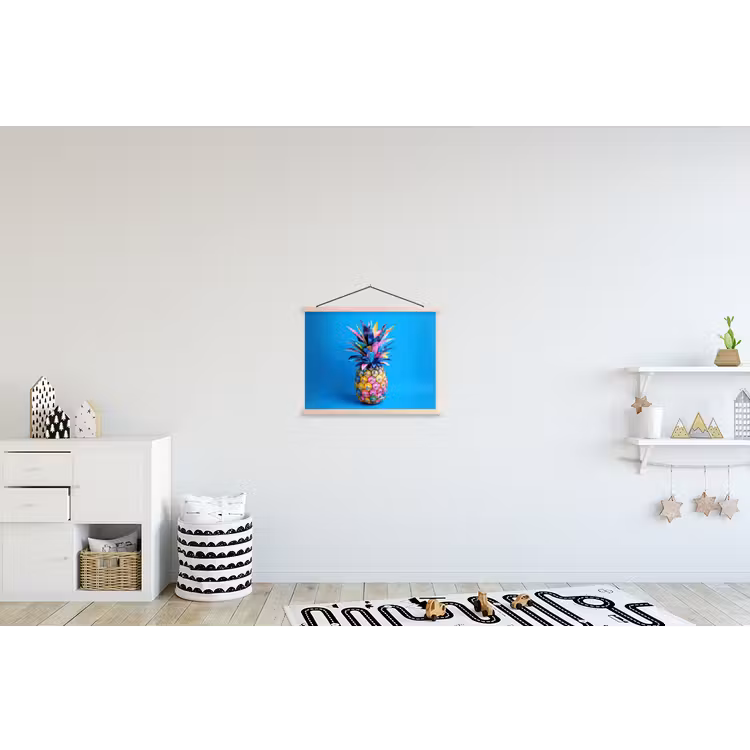 Schoolplaat - Ananas - Blauw - Tropisch - Vrolijk — 3