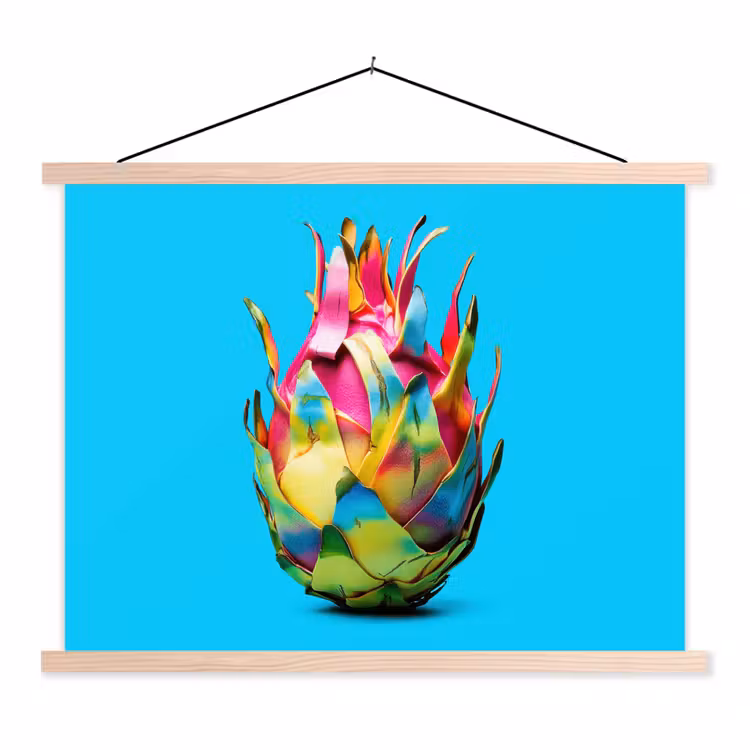 Schoolplaat - Drakenfruit - Blauw - Levendig — 1