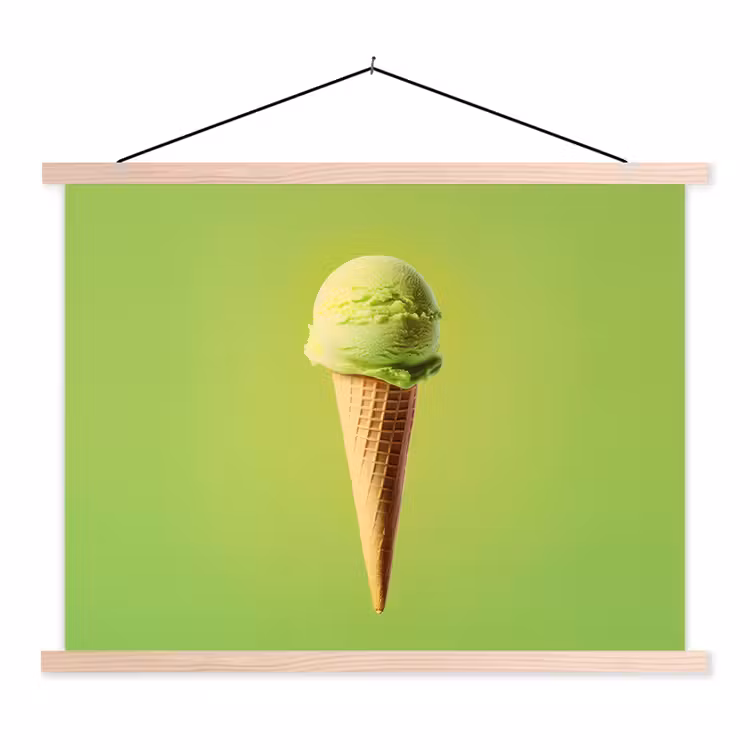 Schoolplaat - Hoorntje - Schepijs - Groen — 1