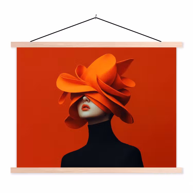 Schoolplaat - Oranje - Hoed - Vrouw — 1