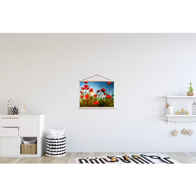 Schoolplaat - Klaprozen - Toscane - Zon - Rood - Blauw — 3