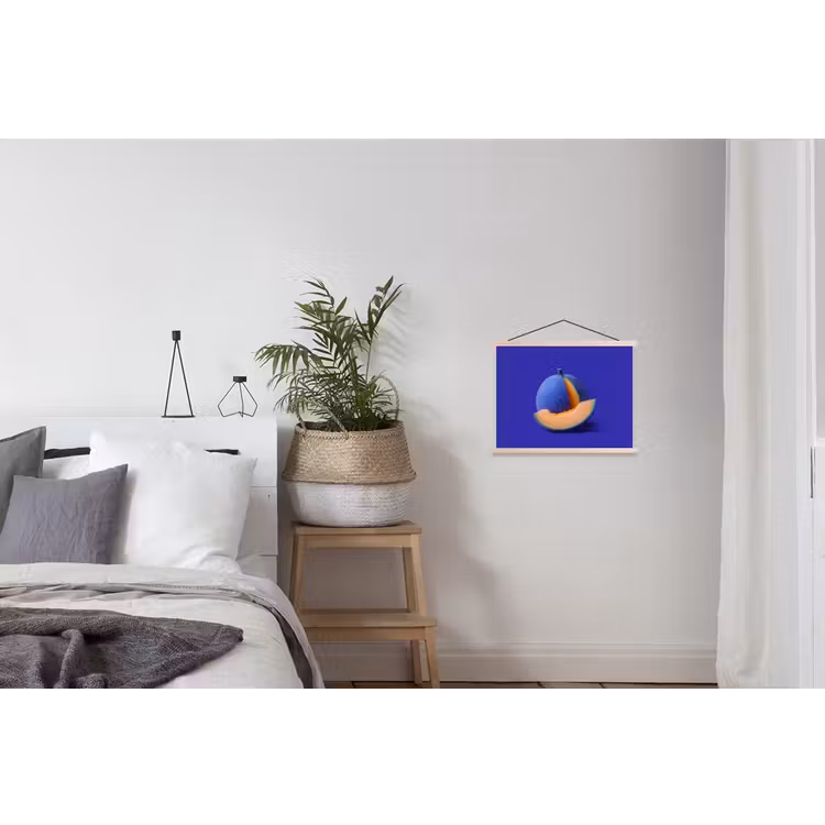 Schoolplaat - Meloen - Blauw - Oranje - Kunstzinnig — 2