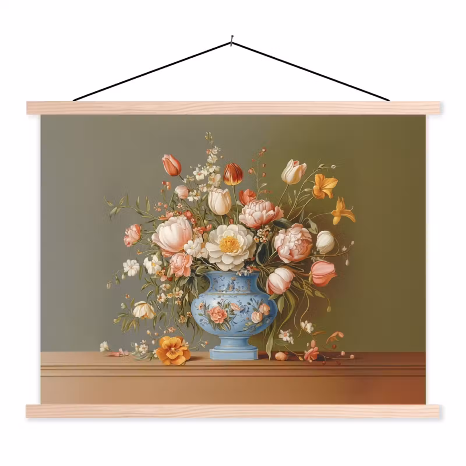 Schoolplaat - Neutral - Bloemen - Boeket - Vaas — 1