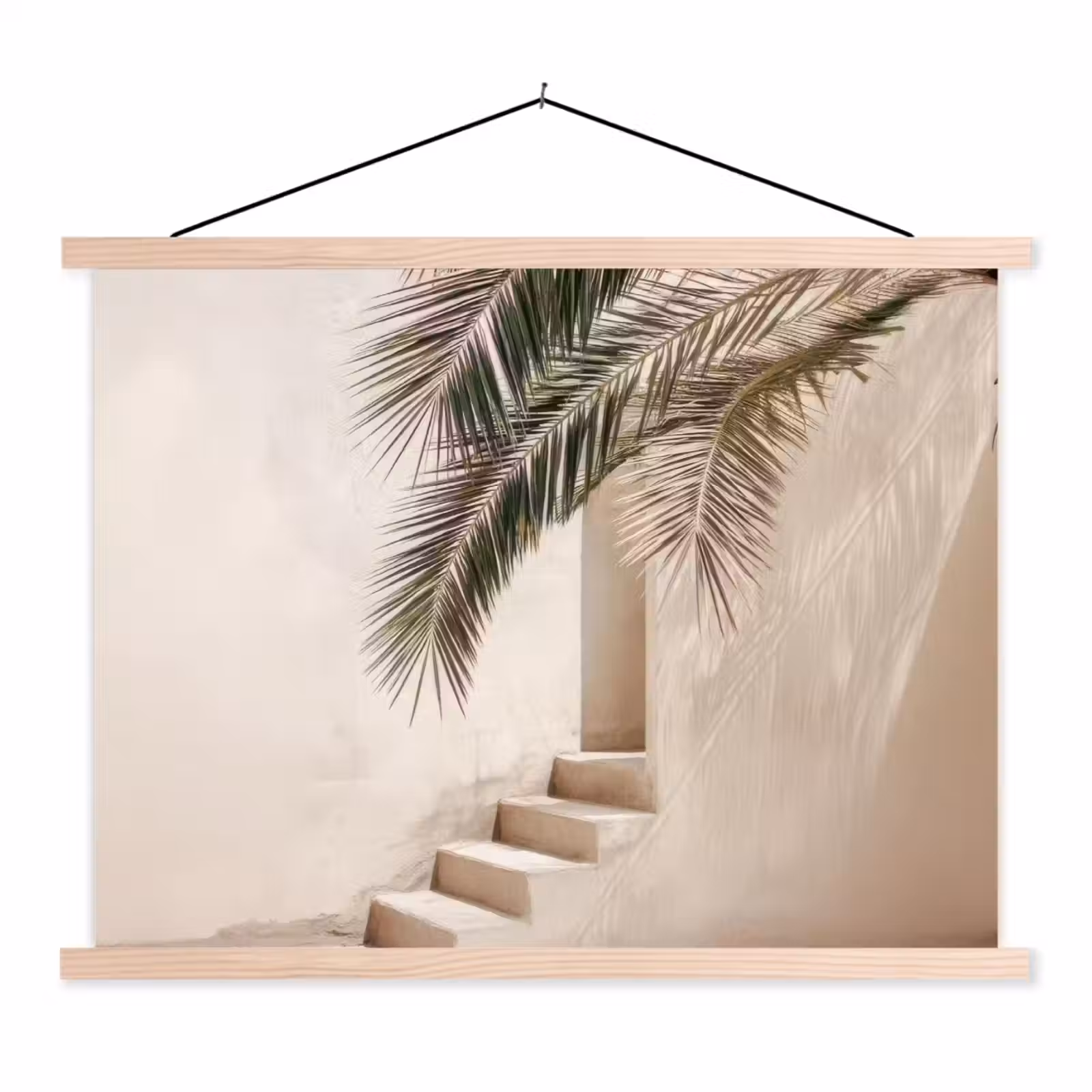 Schoolplaat - Palmboom - Schaduw - Trap - Beige — 1