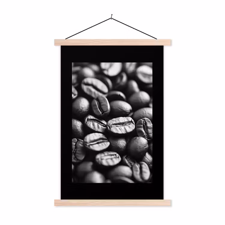 Schoolplaat - Koffiebonen - Zwart - Vintage — 1