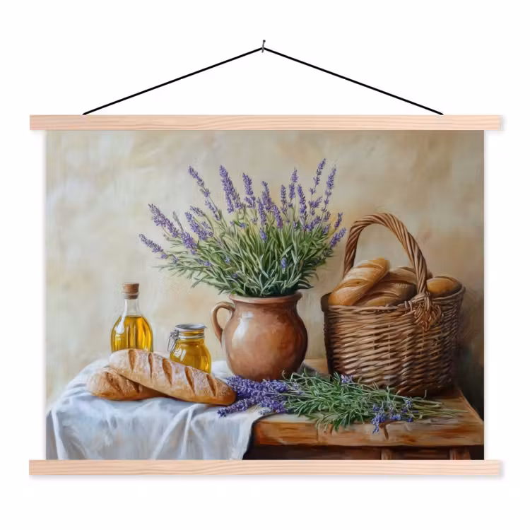Schoolplaat - Lavendel - Brood - Stilleven — 1