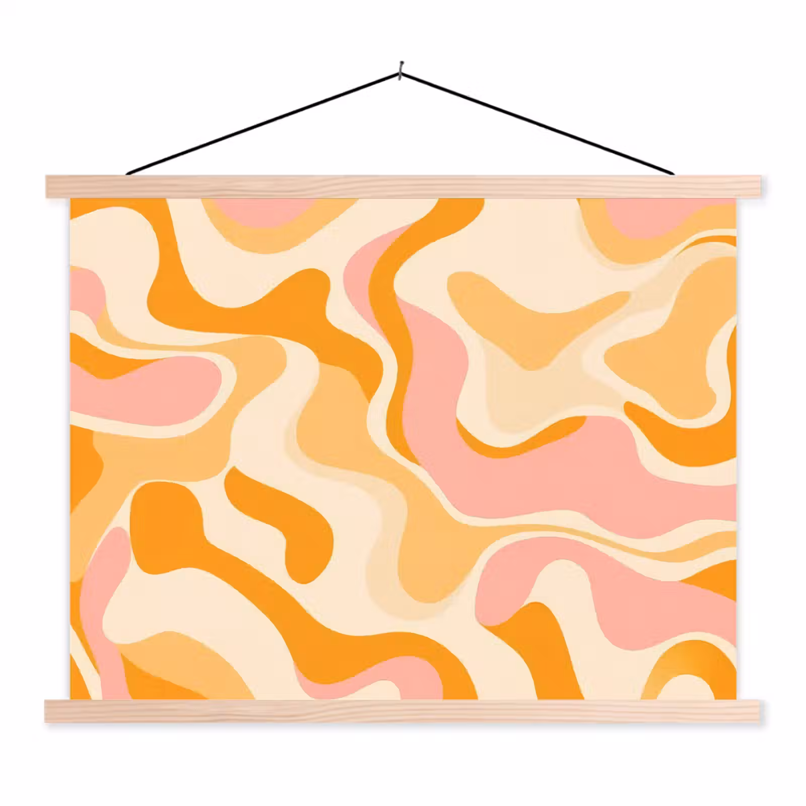 Schoolplaat - Abstract - Golvend - Oranje — 1