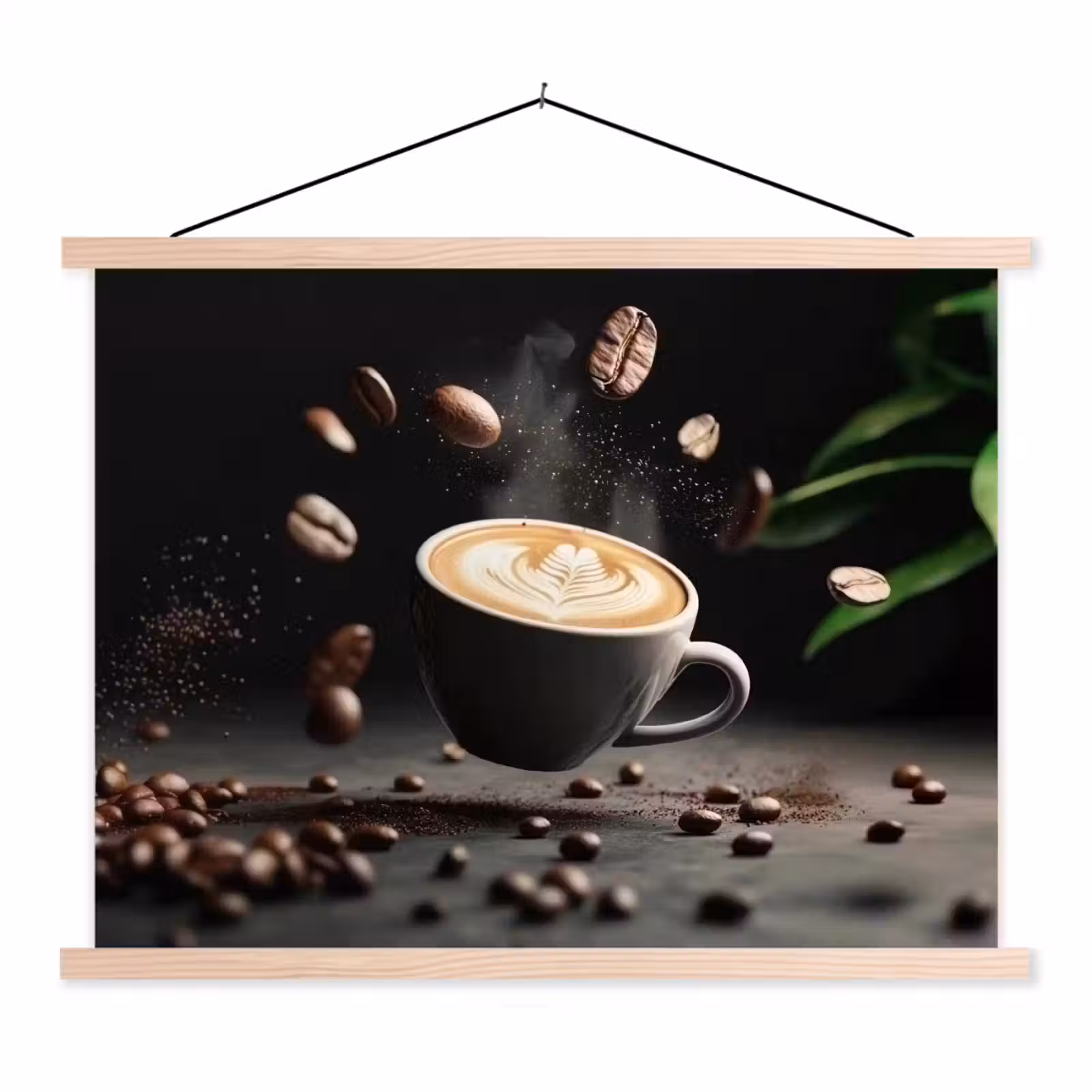 Schoolplaat - Cappuccino - Kop - Bonen - Bruin — 1
