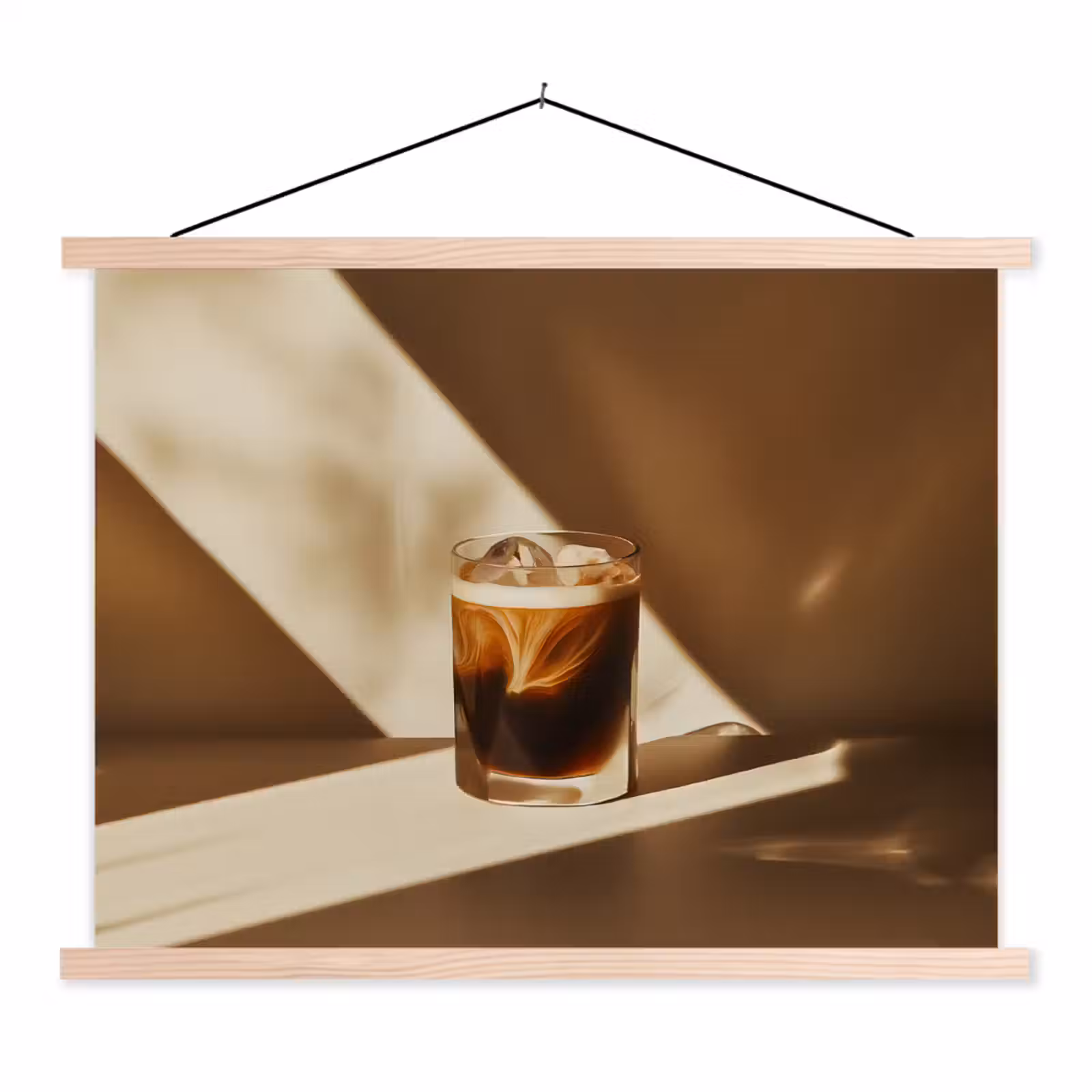 Schoolplaat - Glas - Ijskoffie - Schaduw - Bruin — 1