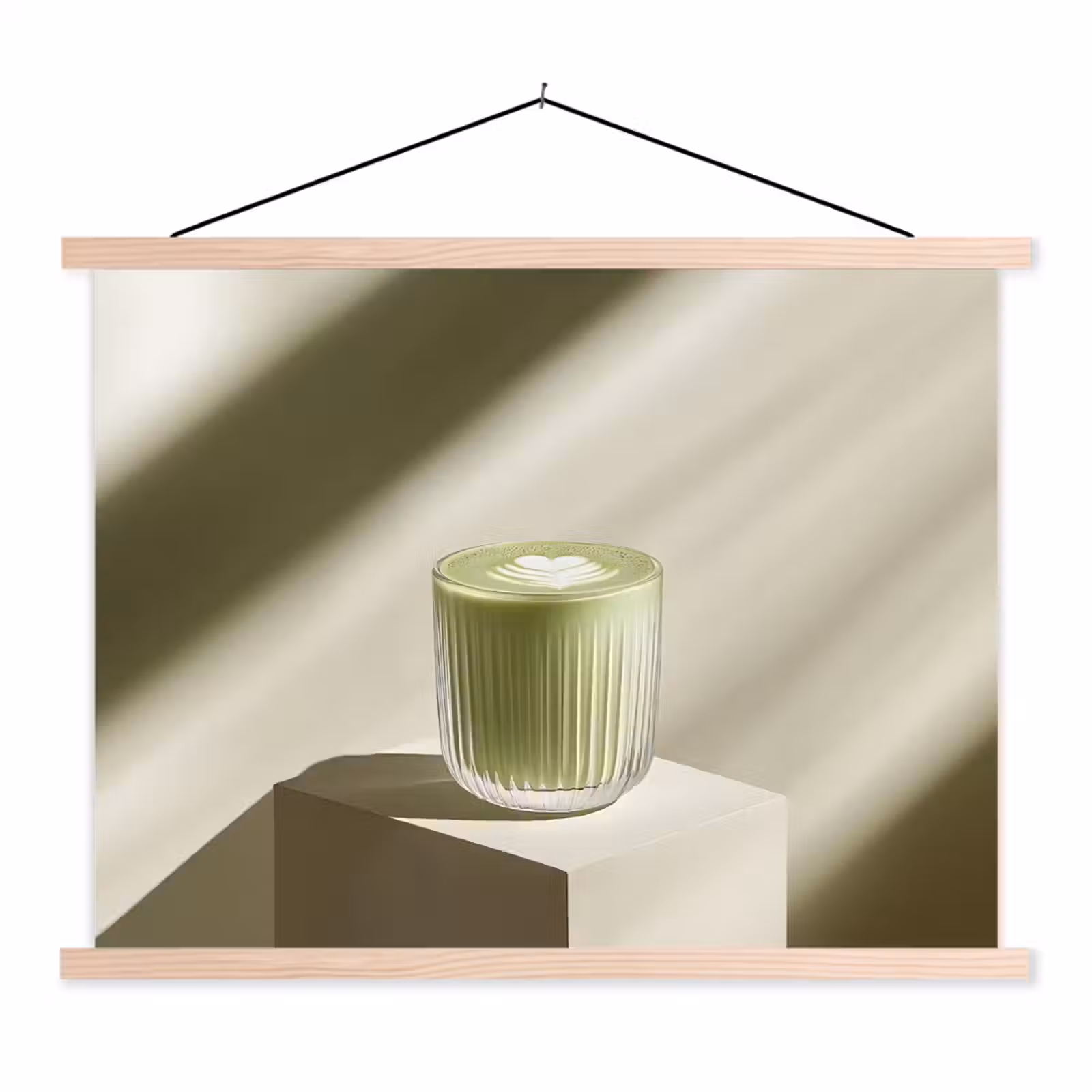 Schoolplaat - Matcha - Glas - Groen - Minimalistisch — 1