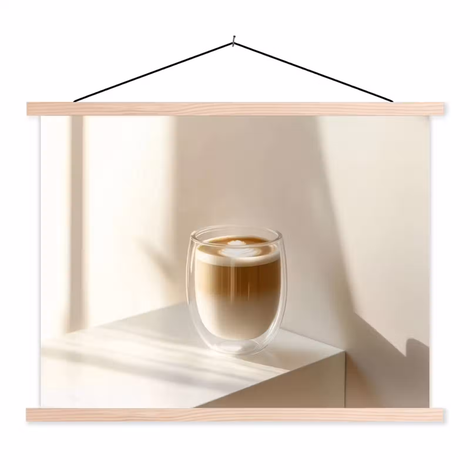 Schoolplaat - Mok - Latte - Minimalistisch - Schaduw — 1